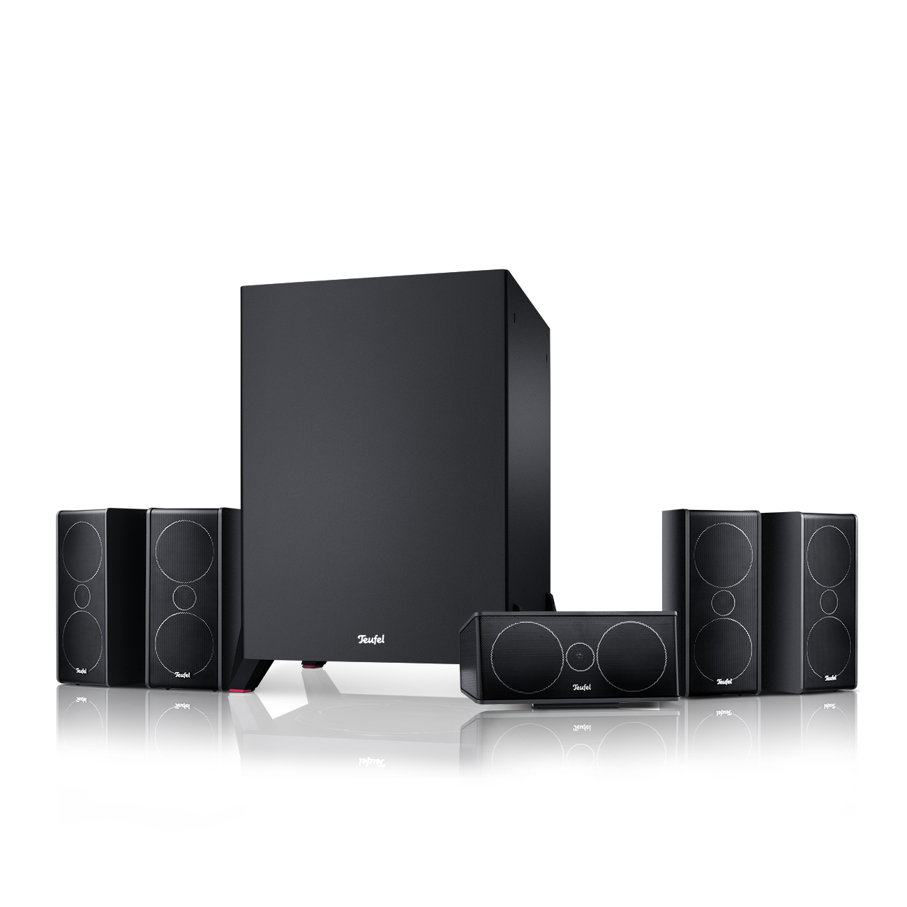 Teufel Consono 35 Mk3 Power Edition 5.1 home cinema set met satllietspeakers, zwart