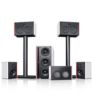 Teufel System 4 THX 5.1 home cinema-systeem Echt bioscoopgevoel 3 speciale drivers Zwart / Wit