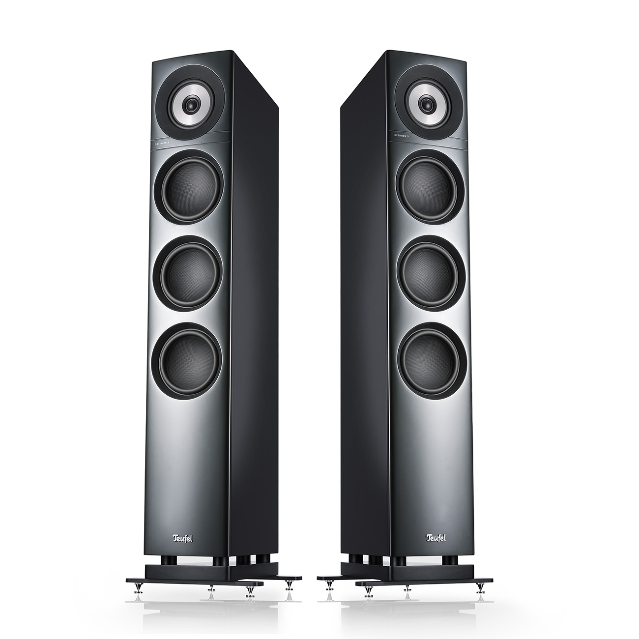 Teufel Definion 3 3-kanaals technologie High-end stereo luidsprekers Nauwkeurige bas Antraciet