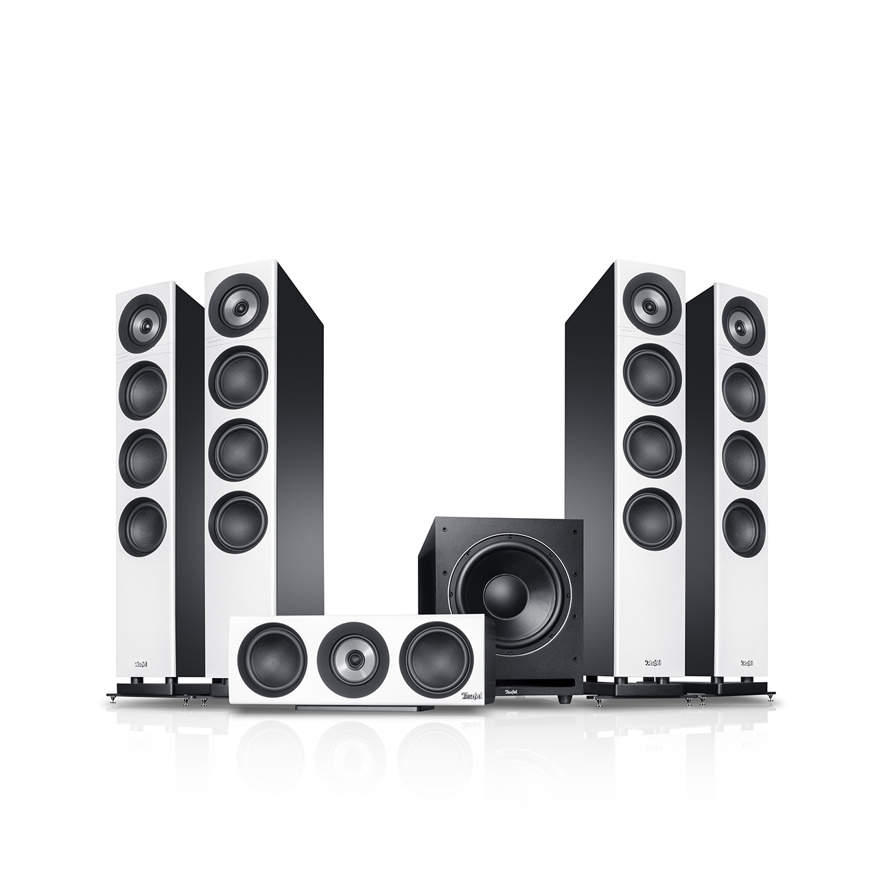 Teufel DEFINION 3 Surround Power Edition 5.1-Set Wit/zwart