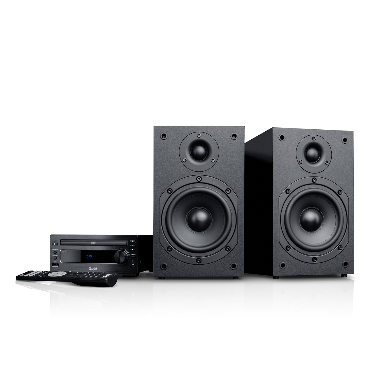Teufel KOMBO 11 Stereo-installatie met DAB+, cd-mp3 player Bluetooth Zwart