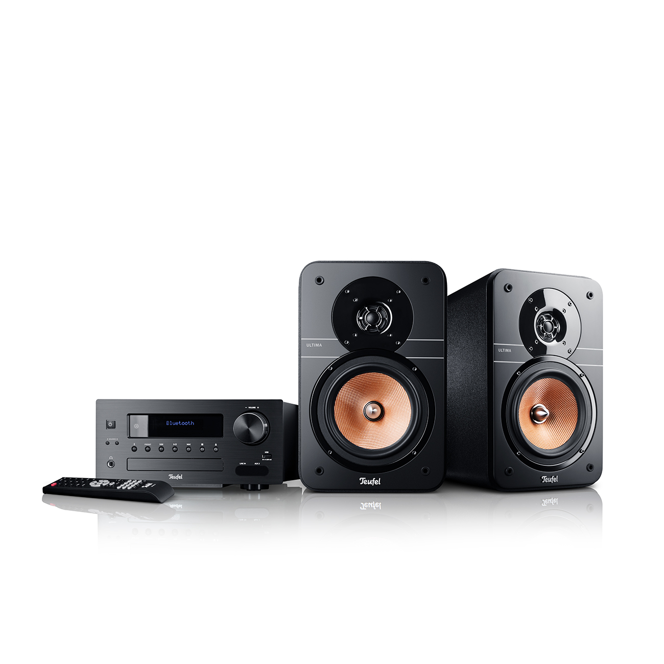 Teufel ULTIMA KOMBO 20 Stereo-installatie met DAB+, cd-mp3 player Bluetooth Zwart