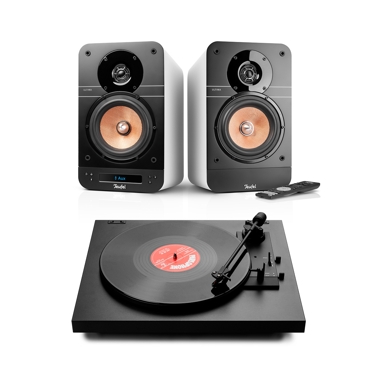 Teufel ULTIMA 25 ACTIVE + Pro-Ject A1.2 Wit/zwart