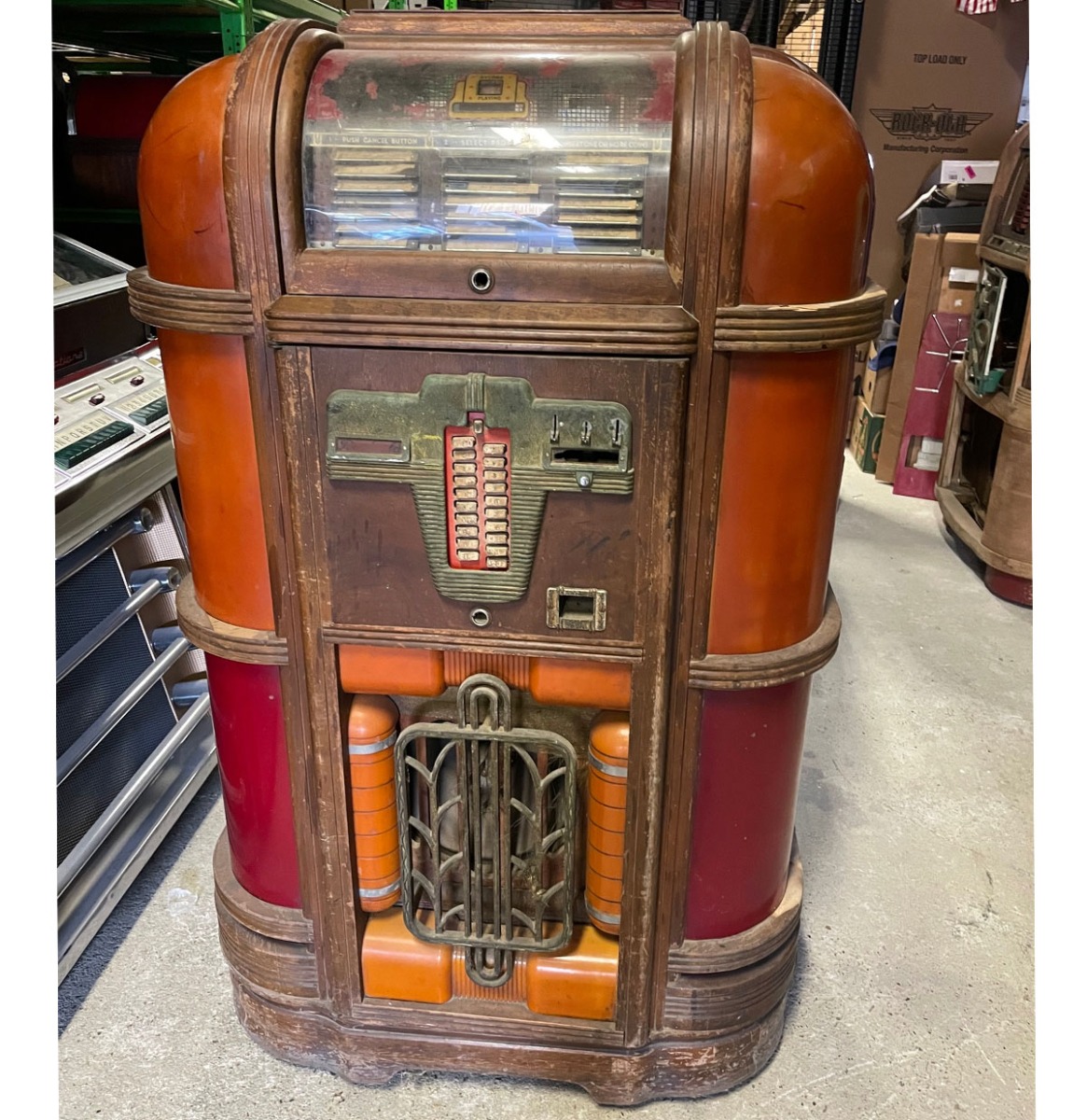 Fiftiesstore Rock-Ola Luxury Lightup ('39) Type ST39 C Jukebox Origineel