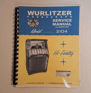 Fiftiesstore Wurlitzer 2104 Service Manual And Parts List