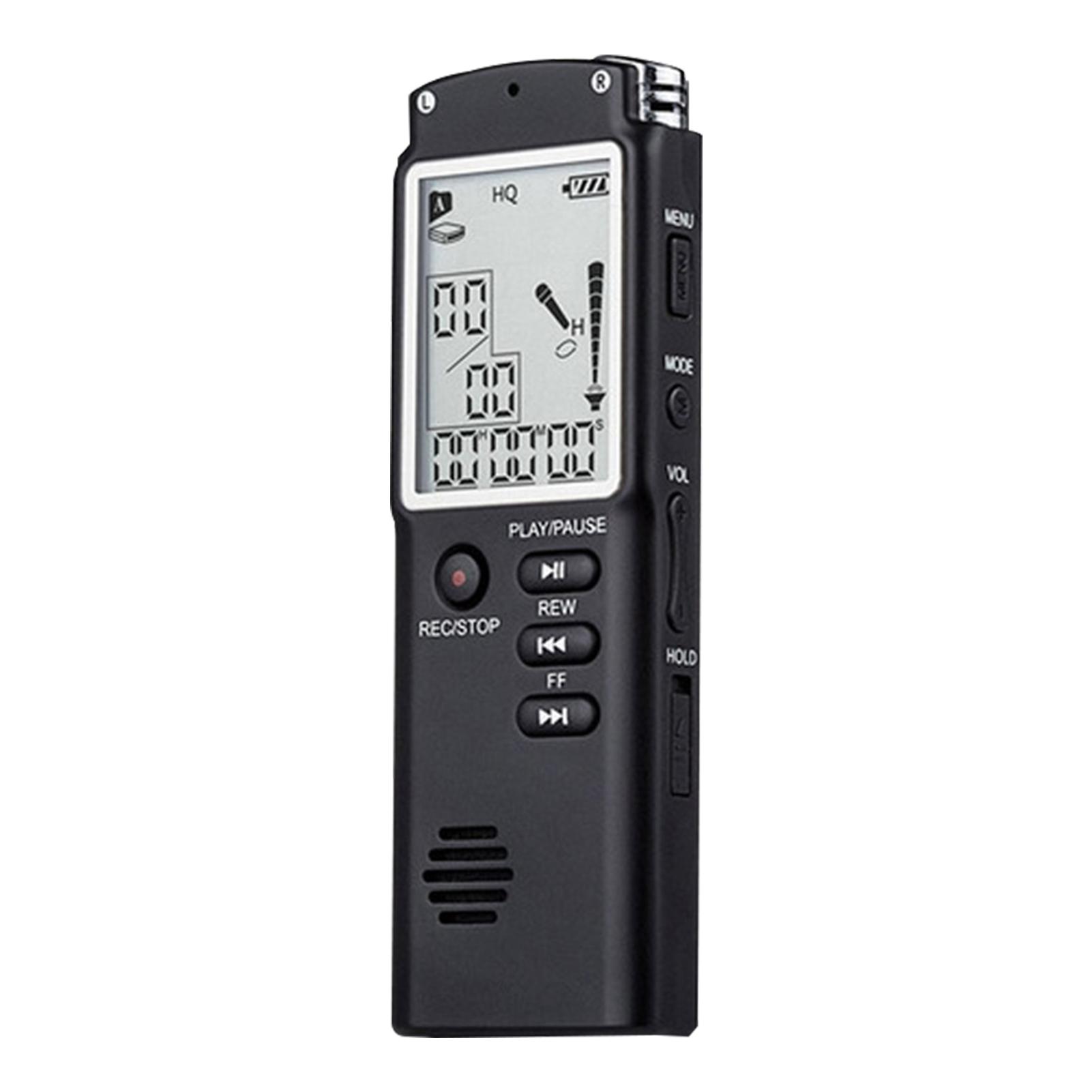 8GB OF 32GB Digitale Voice Recorder Spraakgestuurde Recorder MP3-speler 1536Kbps Opname Ruis 32GB zwart