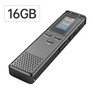 Honor Electronics 16GB digitale voicerecorder Spraakgestuurde audio-opname Ruisonderdrukking met afspelen van MP3-muziek 16GB zwart