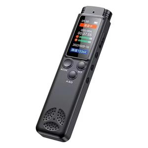 Honor Electronics Digitale Voice Recorder Draagbare Spraakgestuurde Recorder met FullColor TFT-scherm Afspelen Lied 32GB zwart