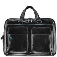 Piquadro Blue Square Kurzgrifflaptoptasche erw. 41 cm, schwarz