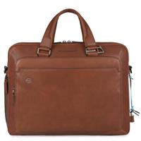 Piquadro Laptoptasche "Black Square" mit Laptopfach, 40 cm, cognac, cognac