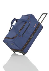 Travelite Basics Wheeled Duffle 55cm Expandable Navy/Orange