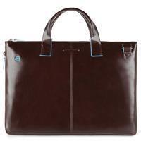 Piquadro Blue Square Aktentasche Leder 42 cm Laptopfach, mahagonibraun, mahagonibraun