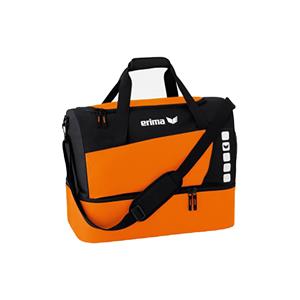 Erima sporttas club 5 line zwart/ oranje maat l