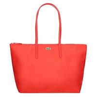 Lacoste Damen Handtasche mit Reißverschluss - Shopping Bag, high risk red