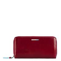 Piquadro Blue Square Börse mit Reißverschluss 18 cm, rosso