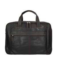 Chesterfield Ryan laptoptas 17 inch dark brown