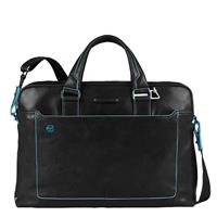 Piquadro Blue Square Aktentasche III Leder 40 cm Laptopfach, black, black