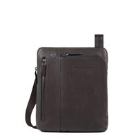 Piquadro Black Square Umhängetasche Leder 24 cm, testa di moro, moro