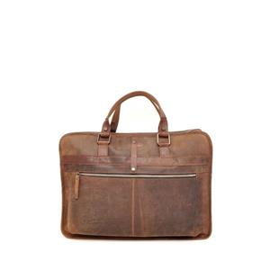 Barbarossa Ruvido Laptop Schoudertas 17" Coffee