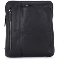 Piquadro Black Square Umhängetasche Leder 23 cm, nero, nero