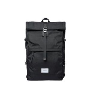 Sandqvist Bernt Backpack black with black leather backpack