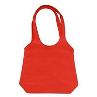 Rode opvouwbare tas met hengsels 43 x 41 cm - Shopper