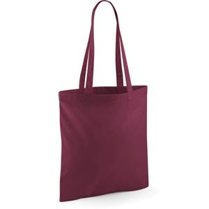 Katoenen tasje bordeaux rood 42 x 38 cm