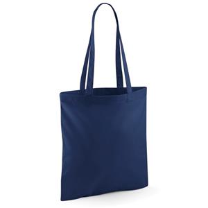 Katoenen tasje navy 42 x 38 cm