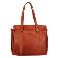 Spikes & Sparrow Leren Laptoptas 15.6 inch 12712 Brandy