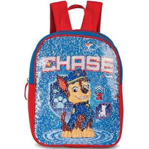 Fabrizio magische paillettenrugzak Paw Patrol 5 liter blauw/rood