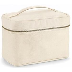 Westford Mill Toilettas/make-up tas naturel met handvat 23 cm voor heren/dames Zwart