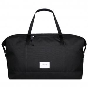 Sandqvist Milton Weekend Bag black with black leather Weekendtas