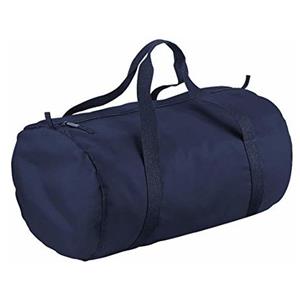 Bagbase Navy blauwe ronde polyester sporttas/weekendtas 32 liter Blauw