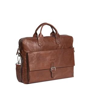 Justified Leren Laptoptas 15 inch Everest Cognac