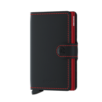 Secrid Mini Wallet Portemonnee Matte Black/ Red