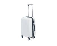 Handbagage koffer 55cm wit 4 wielen trolley met pin