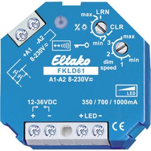 eltako Draadloze dimmer FKLD61 1-kanaals Inbouw Schakelvermogen (max.) 30 W Bereik max. (in het vrije veld) 30 m