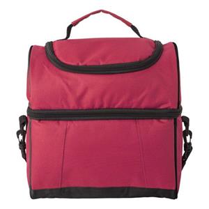 Handige koeltas rood/zwart 12 liter Rood