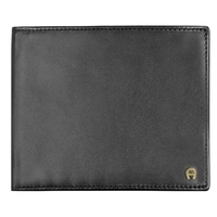 AIGNER, Daily Basis Geldbörse Leder 12 Cm in schwarz, Geldbörsen für Herren