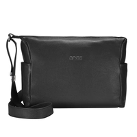Bree Umhängetasche "Nola 3", genarbtes Leder, unifarben, black