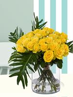 Surprose Gele rozen met botanisch blad | Rozen online bestellen & versturen | .nl