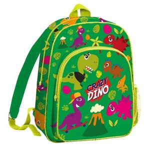 schooltas Crazy Dino 36 cm polyester groen