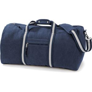 Quadra Vintage canvas weekend/reistas donkerblauw 45 liter - Reistas (volwassen)