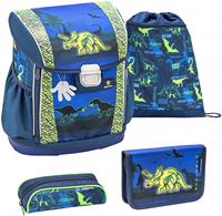 Belmil 4-tlg. Schulranzenset Customize-Me 19 Liter, Dino Triceratops