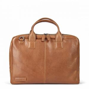 Plevier Flint 15,6 inch laptoptas Cognac