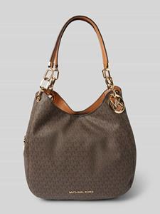 Michael Kors  schoudertas Lillie met logoprint donkerbruin