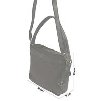 HARBOUR 2nd Hobo-tas Luisa van leer kenmerkende merk-anker-label en sierhanger