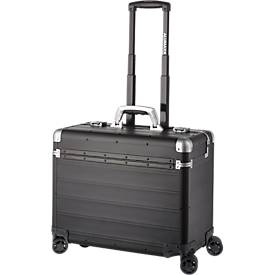 ALUMAXX Business Trolley PANDORA, mit Tragegriff und Rollen, mit Laptopfach, Aluminium