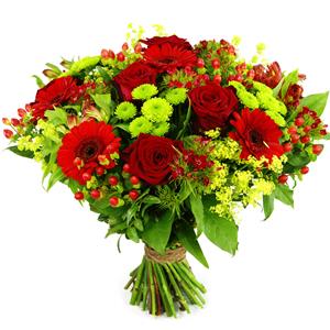 Boeketcadeau Boeket warm rood