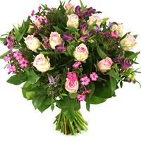 Boeketcadeau Roze rozen met bloemen bestellen